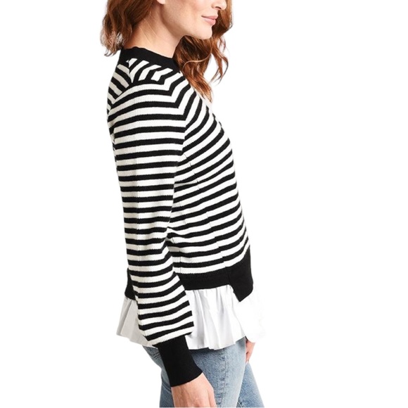 English Factory Black & White Striped Sweater Top - Picture 2 of 12